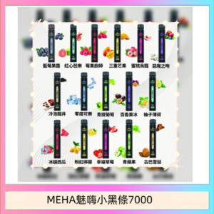 MEHA XBAR 魅嗨 小黑條7000口 拋棄式電子煙·續航持久