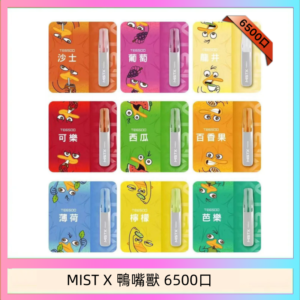 MIST X 鴨嘴獸 6500口一次性拋棄式電子煙｜陶瓷芯更穩定